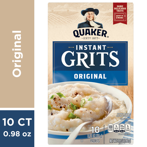 Cereal & Granola Quaker Instant Grits, Original - Pack hero