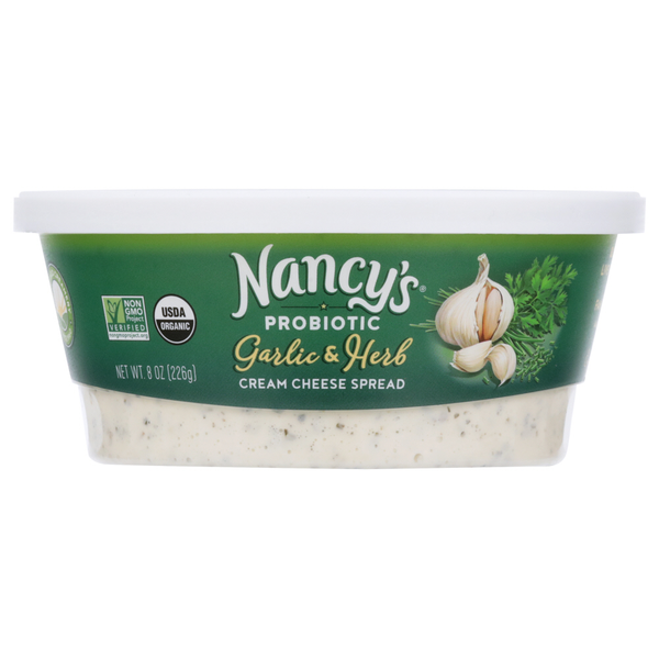 Dairy & Eggs Nancy's Springfield Creamery Organic Cream Cheese Spread Garlic & Herb hero