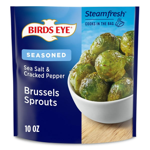 Frozen Produce Birds Eye Steamfresh Sea Salt & Cracked Pepper Brussels Sprouts Frozen Vegetables hero