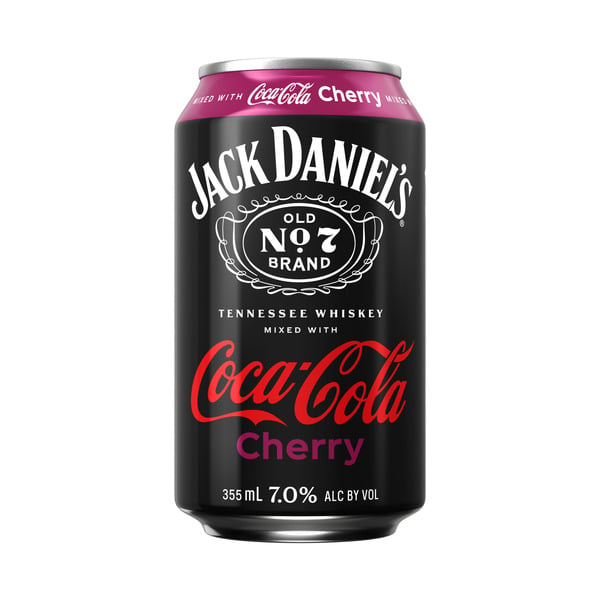 Jack Daniel's Tennessee Whiskey and Coca-Cola Cherry Ready to Drink Whiskey Cocktail hero