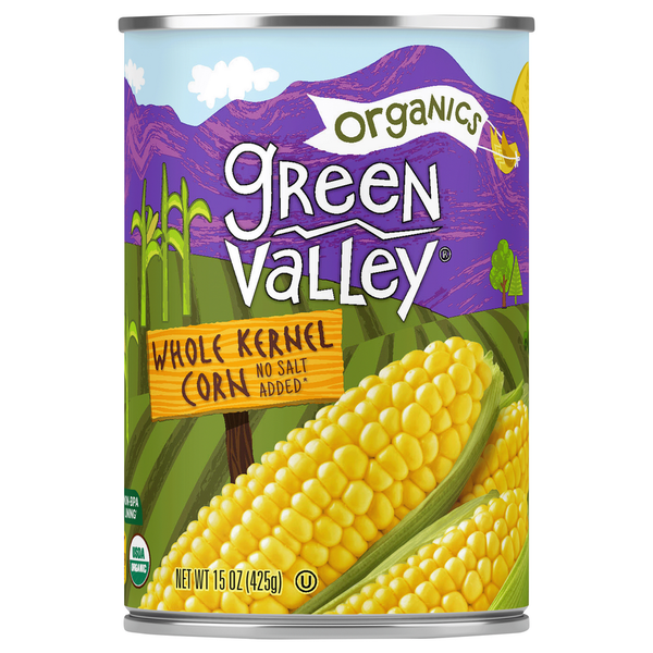 Canned & Jarred Vegetables Green Valley Corn, Whole Kernel, No Salt Added hero