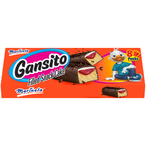 Latino Foods Bimbo  Gansito, 8 packs, Chocolatey Filled Snack Cake hero