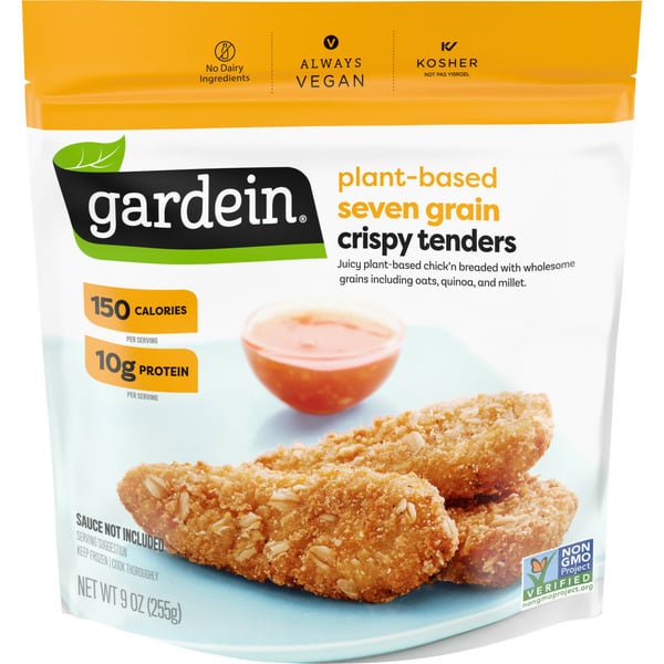 Vegan & Vegetarian Gardein Plant-Based Seven Grain Crispy Tenders, Vegan Food, Frozen Food hero