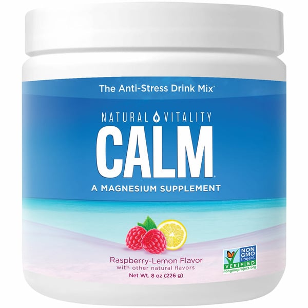 Natural Vitality CALM Raspberry Lemon Flavored Magnesium Supplement Drink Mix hero