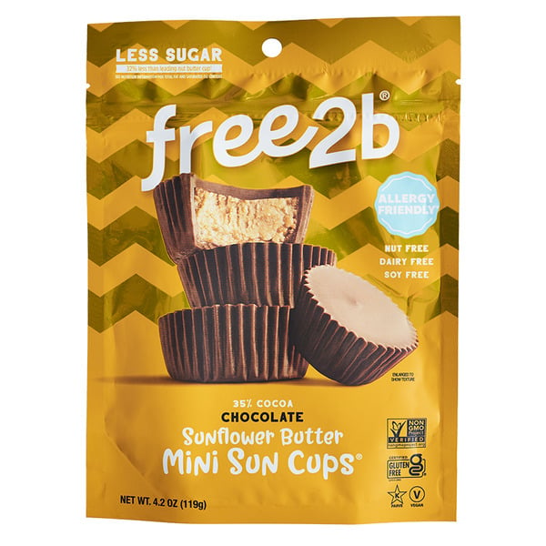 Candy & Chocolate Free2b Chocolate Sunflower Butter Mini Sun Cups hero