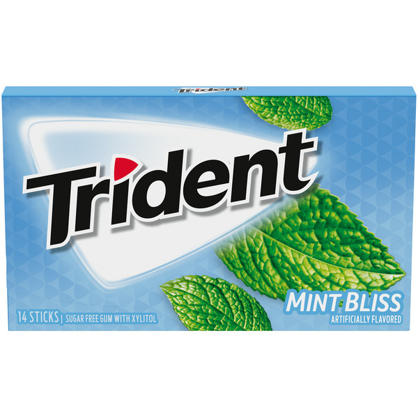 Candy & Chocolate Trident Mint Bliss Sugar Free Gum, Made With Xylitol, 14 Piece Pack hero