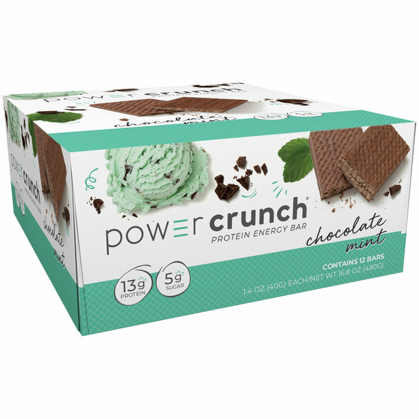 Bars Power Crunch Protein Energy Bar, Chocolate Mint Flavored hero