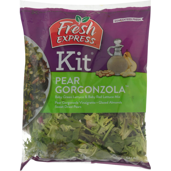 Packaged Vegetables & Fruits Fresh Express Salad Kit, Pear Gorgonzola hero