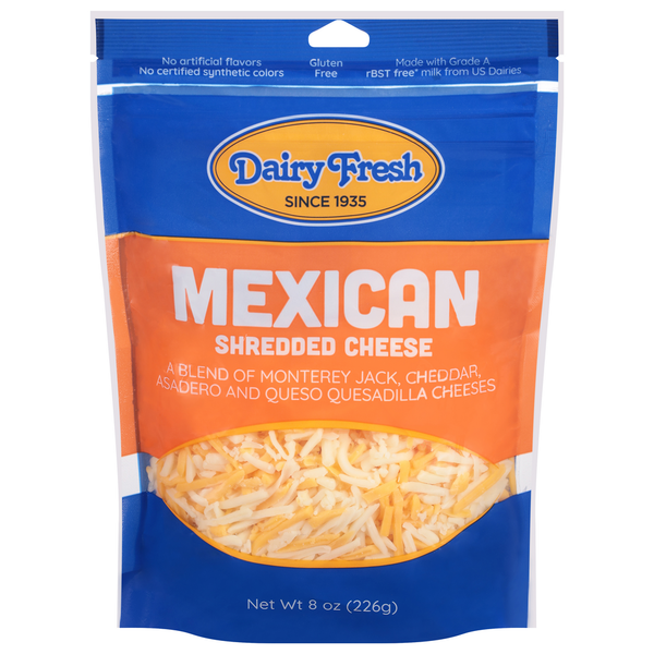 Packaged Cheese Dairy Fresh Shredded Cheese, Mexican hero