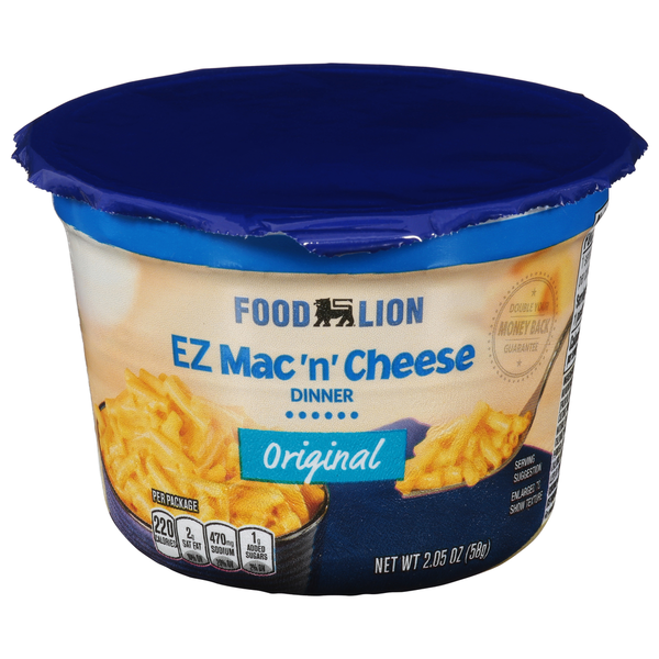 Instant Foods Food Lion Ez Mac 'n' Cheese, Dinner, Original hero