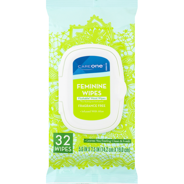 Feminine Care CareOne Feminine Wipes Fragrance Free Aloe hero