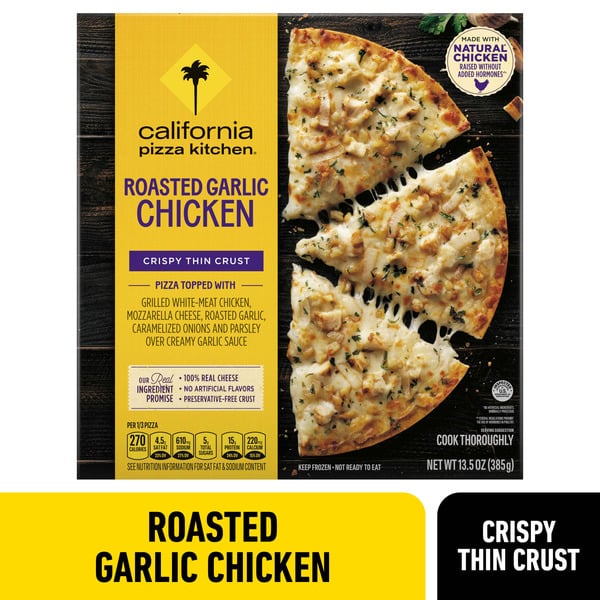 Spices & Seasonings California Pizza Kitchen Roasted Garlic Chicken Crispy Thin Crust Frozen Pizza hero