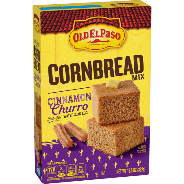 Bakery Desserts Old El Paso Cinnamon Churro Cornbread Baking Mix hero