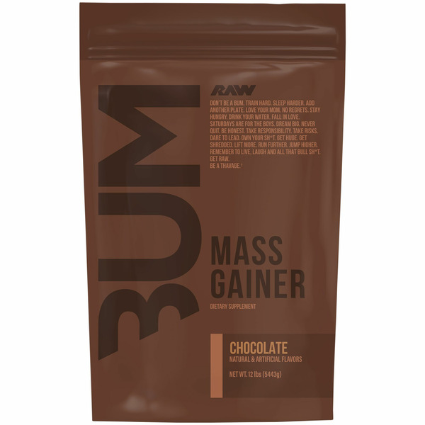 Whey Protein Raw Nutrition Chocolate Mass Gainer Powder hero