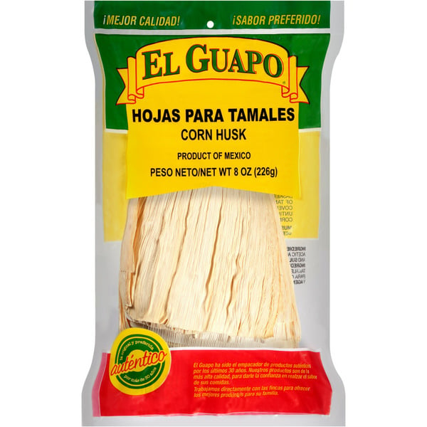 Latino Foods El Guapo® Whole Corn Husks (Hoja Enconchada Para Tamales) hero