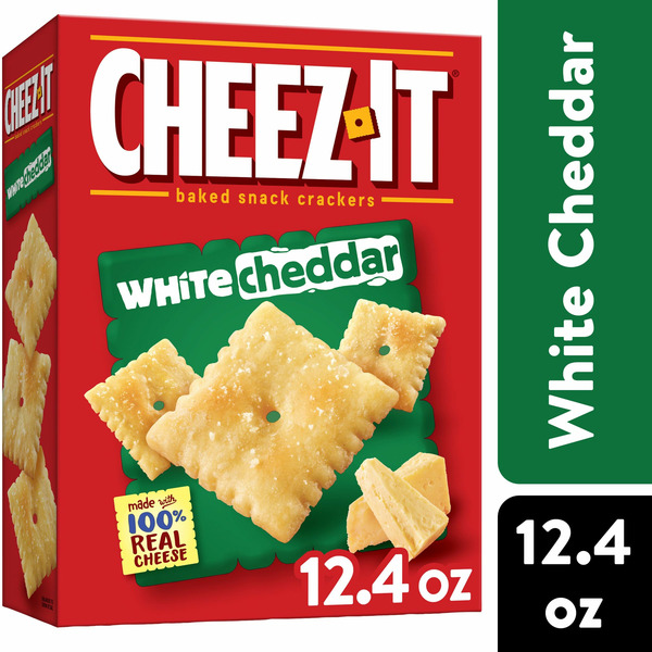 Crackers Cheez-It Cheese Crackers, Baked Snack Crackers, Lunch Snacks, White Cheddar hero