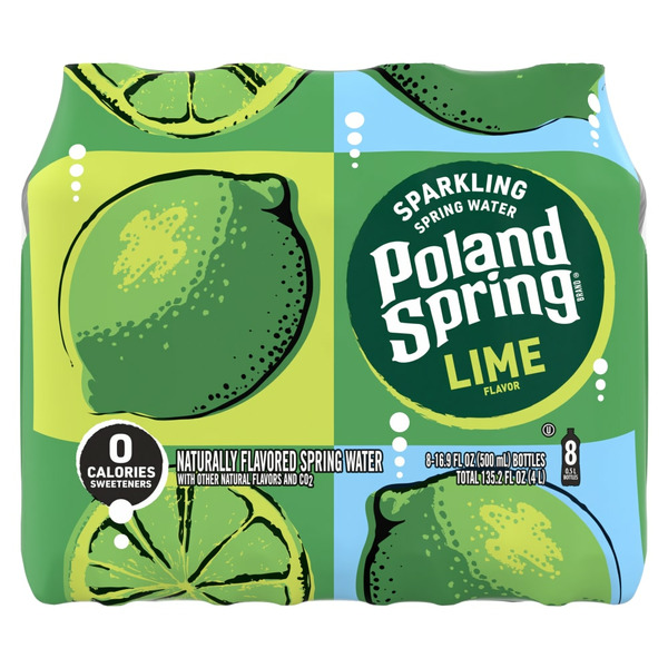 Water Poland spring Sparkling Water, Zesty Lime hero