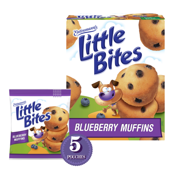 Cookies & Cakes Entenmann's Little Bites, 5 packs, Blueberry Mini Muffins hero