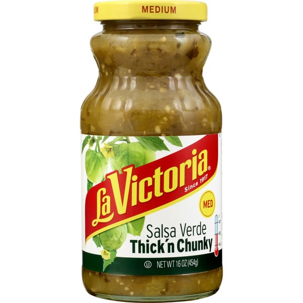 Preserved Dips & Spreads La Victoria Medium Salsa Verde Thick 'N Chunky hero