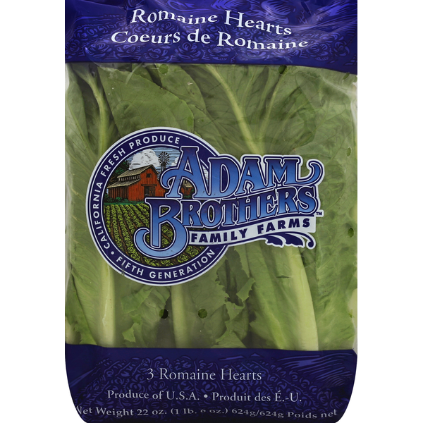 Packaged Vegetables & Fruits Romaine Hearts hero