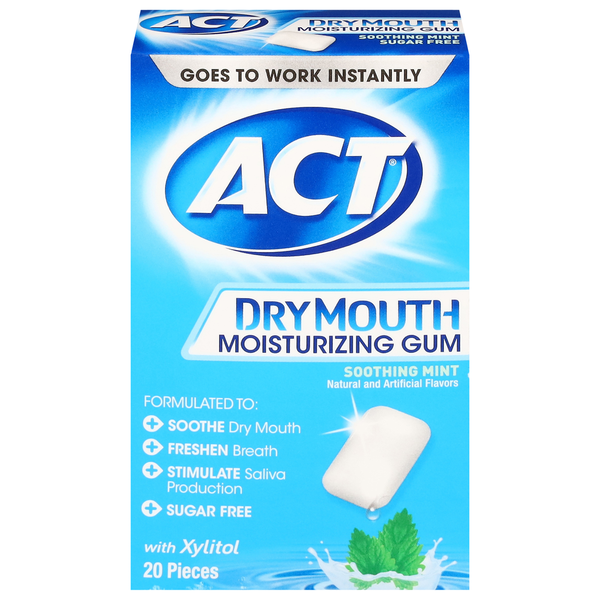 Mint & Gum ACT Moisturizing Gum, Soothing Mint, Dry Mouth hero