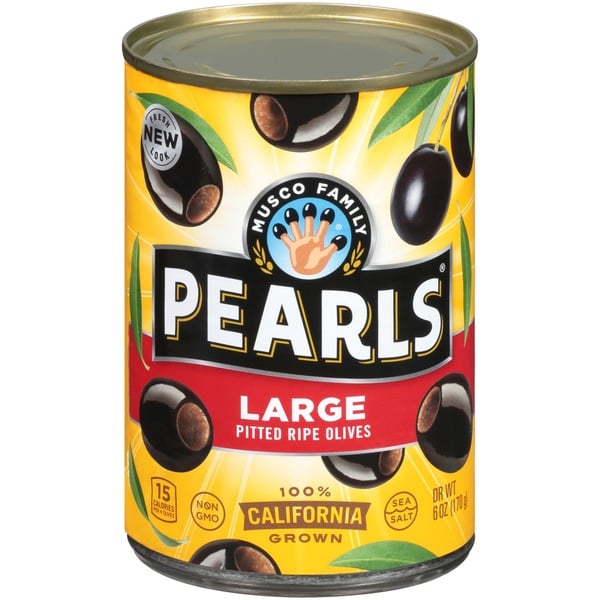 Pickled Goods & Olives Pearls Olives, Pitted, Ripe, Large hero