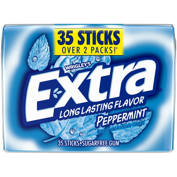 Candy & Chocolate Extra Gum Peppermint Sugar Free Chewing Gum Stick hero