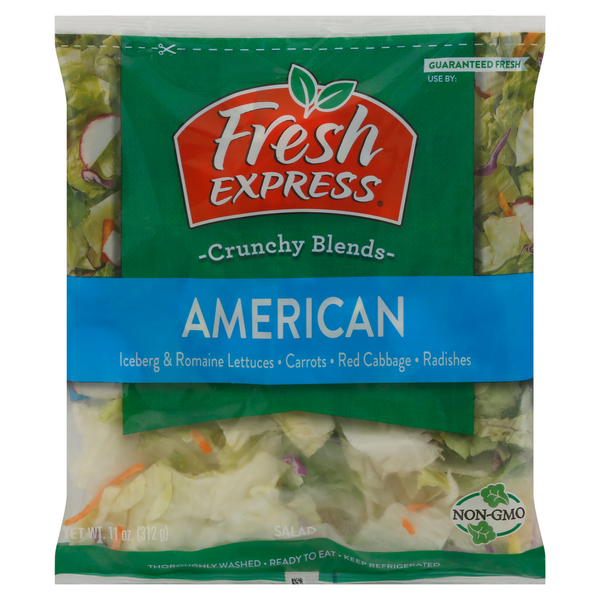 Packaged Vegetables & Fruits Fresh Express Salad, American hero