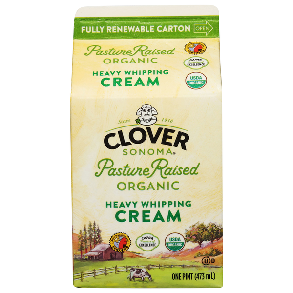 Cream Clover Sonoma Organic Heavy Whipping Cream Pint hero