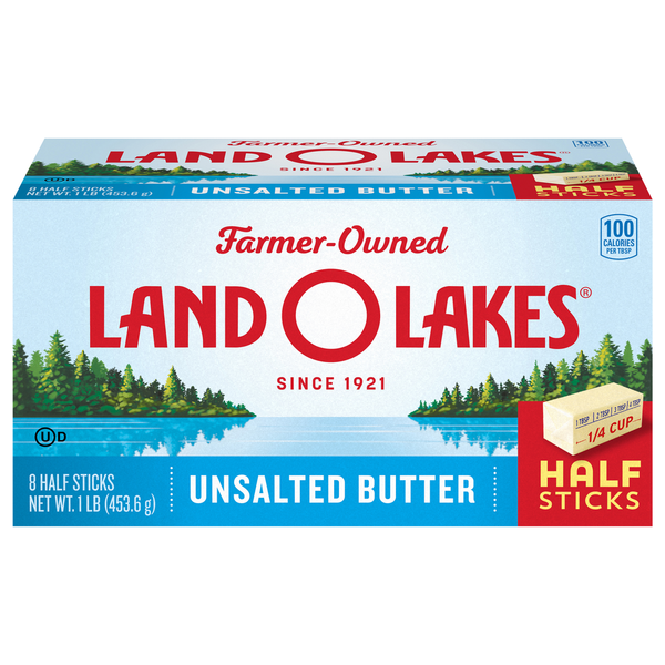 Butter Land O Lakes Unsalted Butter in Half Sticks, Made with Sweet Cream hero