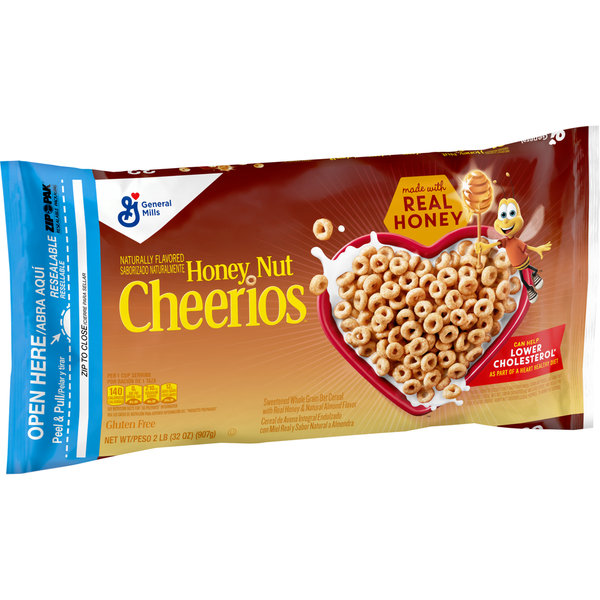 Honey Nut Cheerios Heart Healthy Gluten Free Breakfast Cereal hero