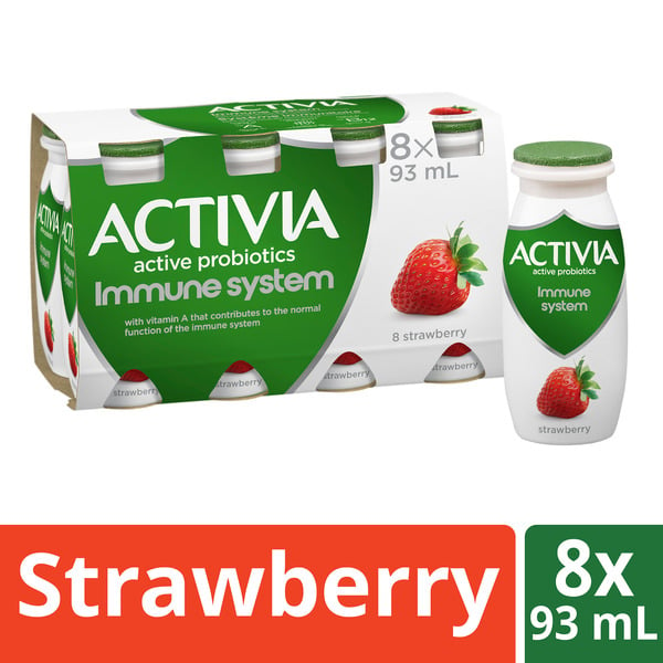 Frozen Juice Activia Drink Activia Immune System, Probiotic Yogurt Drink, Strawberry Drinkable Yogurt hero