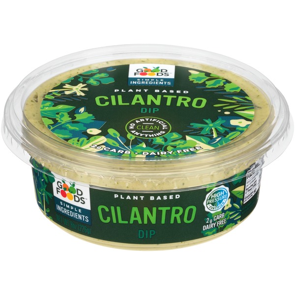 Fresh Dips & Tapenades Good Foods Cilantro Dip, Plant Based hero