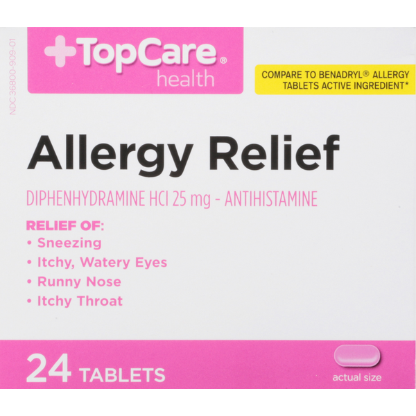 Cold, Flu & Allergy TopCare Allergy Relief, 25 mg, Tablets hero