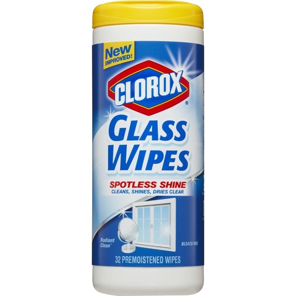 Cleaning Products Clorox Glass Wipes, 3-in-1, Radiant Clean hero