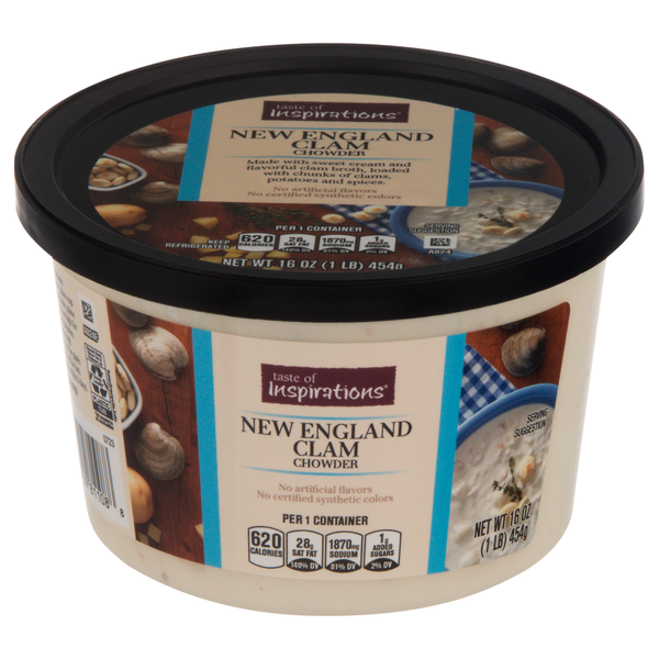 Soups & Sandwiches Taste of Inspirations Chowder, New England Clam hero