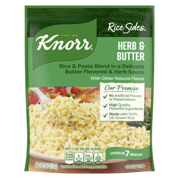 Instant Foods Knorr Rice Sides Herb & Butter Long Grain Rice And Vermicelli Pasta Blend hero