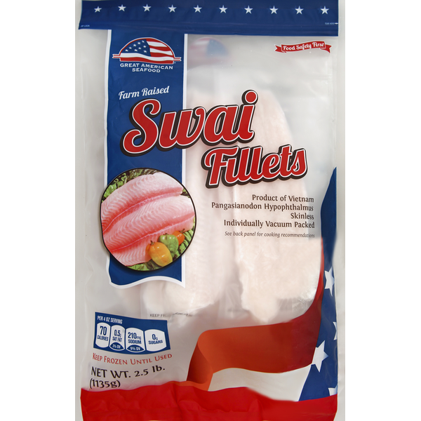 Packaged Seafood Great American Seafood Swai Fillets hero