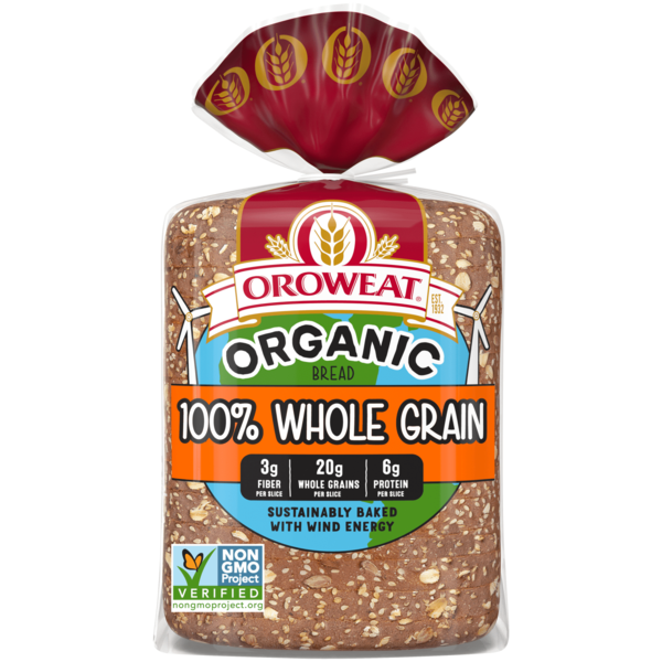 Bread Oroweat Organic Organic 100% Whole Grain Sliced Bread Wheat Bread hero