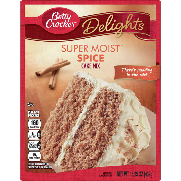 Doughs, Gelatins & Bake Mixes Betty Crocker Super Moist Spice Cake Mix hero