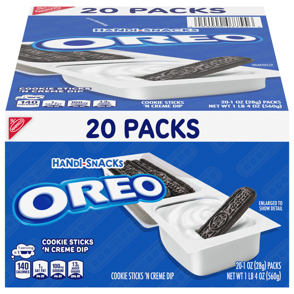 Candy & Chocolate Oreo Cookie Sticks 'N Creme Dip, Handi-Snacks, 20 Packs hero