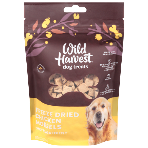 Dog Food & Care Wild Harvest Dog Treats, Chicken Morsels, Freeze Dried hero