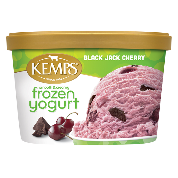 Ice Cream & Ice Kemps Smooth & Creamy Black Jack Cherry Frozen Yogurt hero