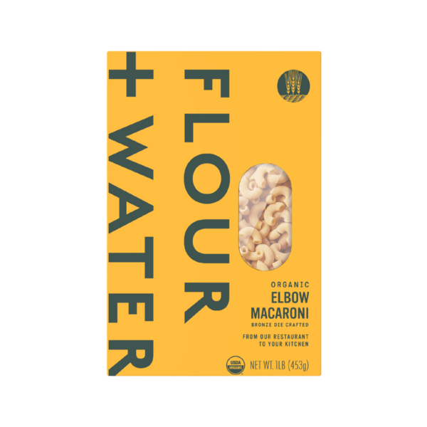 Dry Pasta Flour + Water Organic Bronze Die Cut Elbow Macaroni hero