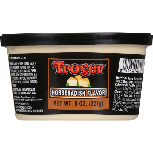 Packaged Cheese Troyer Cheese Food, Horseradish Flavor hero