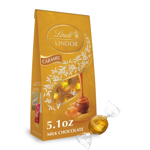 Candy & Chocolate Lindt Lindor Caramel Milk Chocolate Candy Truffles hero