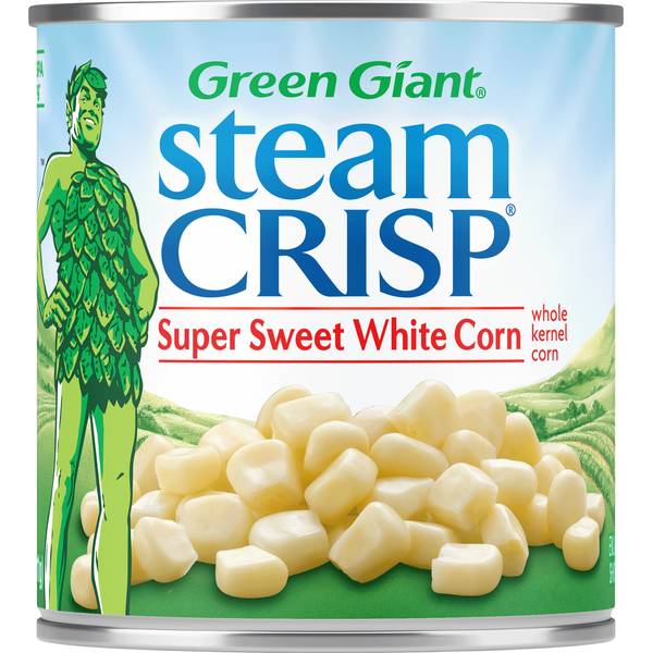 Canned & Jarred Vegetables Green Giant SteamCrisp Super Sweet White Whole Kernel Corn hero