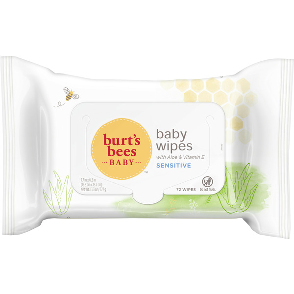 Diapers & Wipes Burt's Bees Baby Wipes, Unscented Wipes for Sensitive Skin with Aloe & Vitamin E, Unscented hero