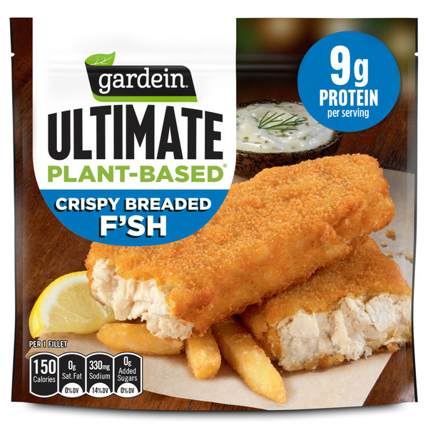 Vegetables, Vegan, & Vegetarian Gardein Ultimate Plant-Based Crispy Breaded F'sh Filets hero