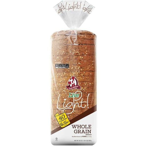 Bread Aunt Millie's Live Light, Whole Grain Bread hero